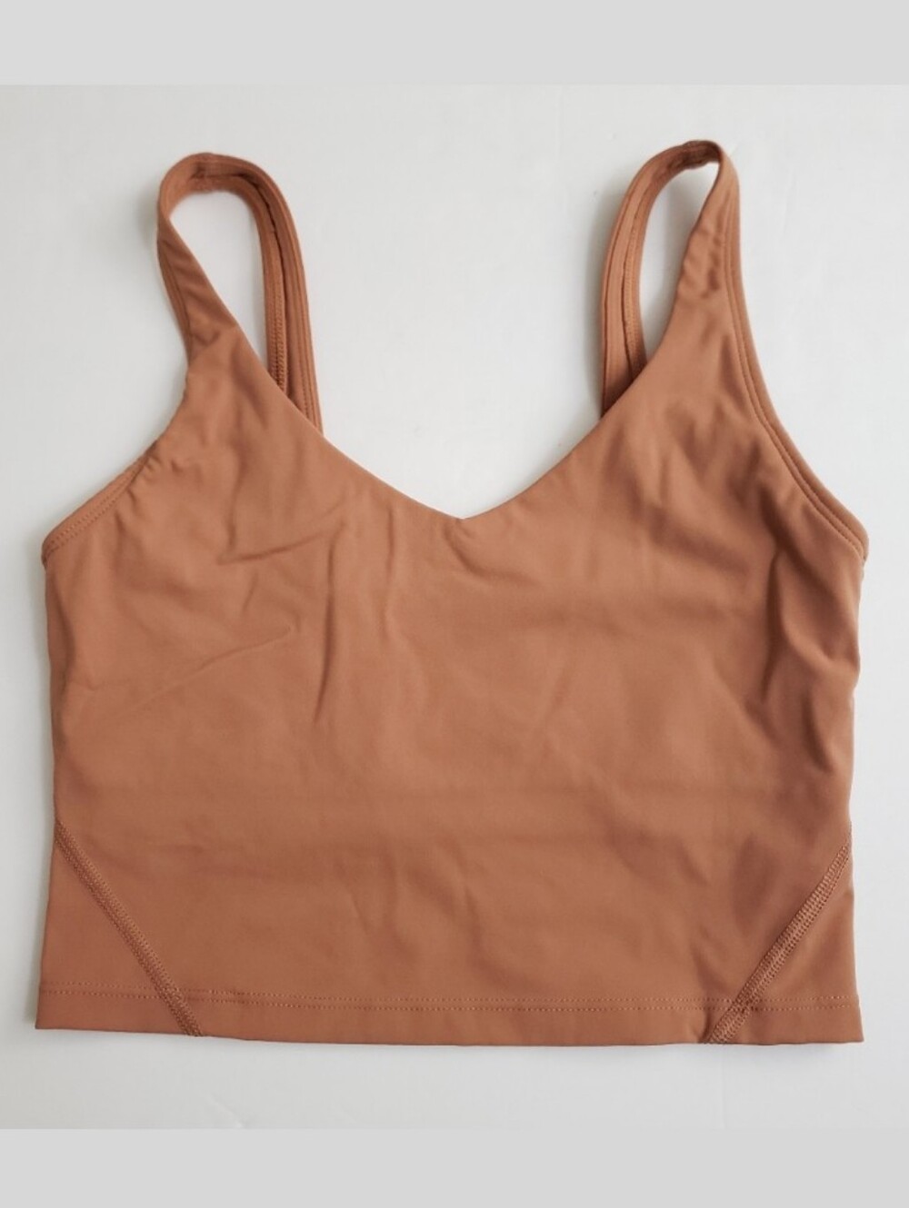 Small Size 4 No Brand Tan Light Brown Crop Tank / Sports Bra